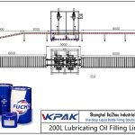 Automatic 200L Lubricating Oil Filling Line ස්වයංක්රීය 200L ලිහිසි තෙල් පිරවුම් මාර්ගය
